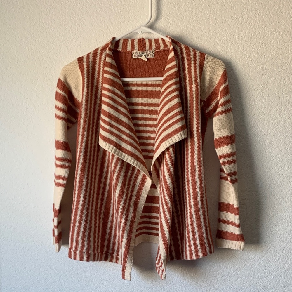 Pink Republic Rust and Cream Striped Sweater